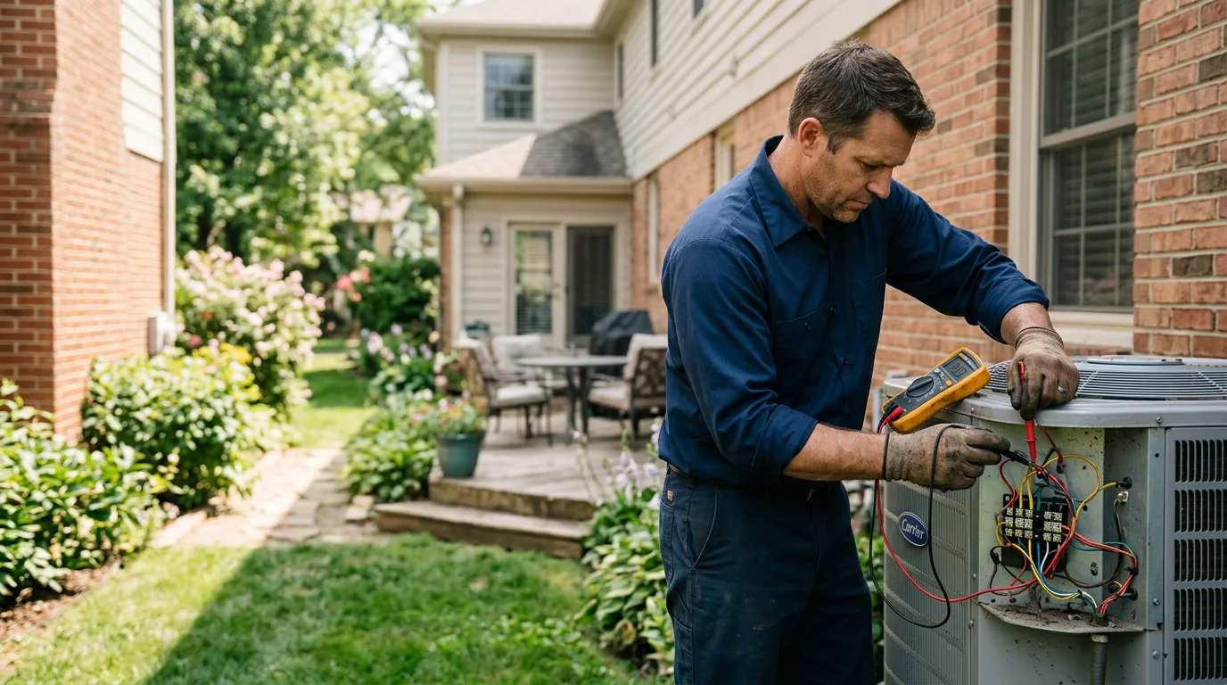 HVAC technician working near Dows, IA
